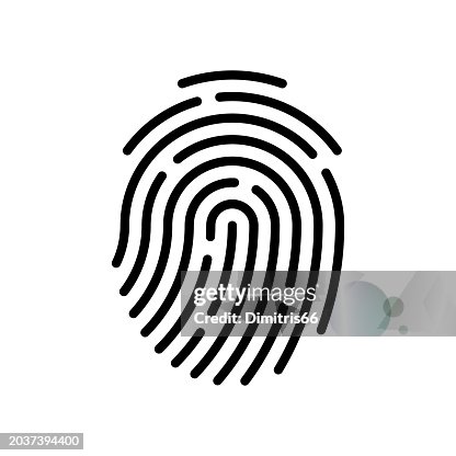 Fingerprint icon with editable stroke Fingerprint icon with editable stroke