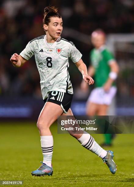 Dublin , Ireland - 27 February 2024; Angharad James of Wales during the international women's friendly match between Republic of Ireland and Wales at...