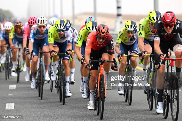 Andrew August of The United States and Team INEOS Grenadiers and Gijs Van Hoecke of Belgium and Team Intermarche-Wanty compete during the 6th UAE...