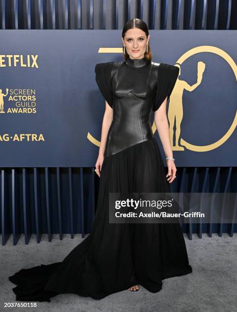 Louisa Jacobson attends the 30th Annual Screen Actors Guild Awards at Shrine Auditorium and Expo Hall on February 24, 2024 in Los Angeles, California.