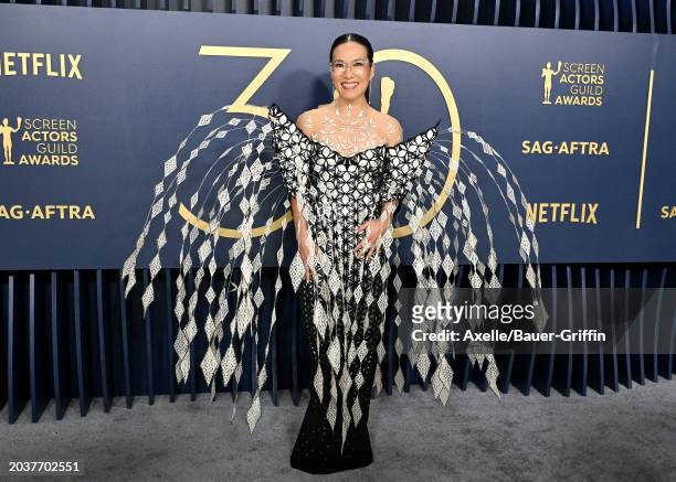 Ali Wong attends the 30th Annual Screen Actors Guild Awards at Shrine Auditorium and Expo Hall on February 24, 2024 in Los Angeles, California.