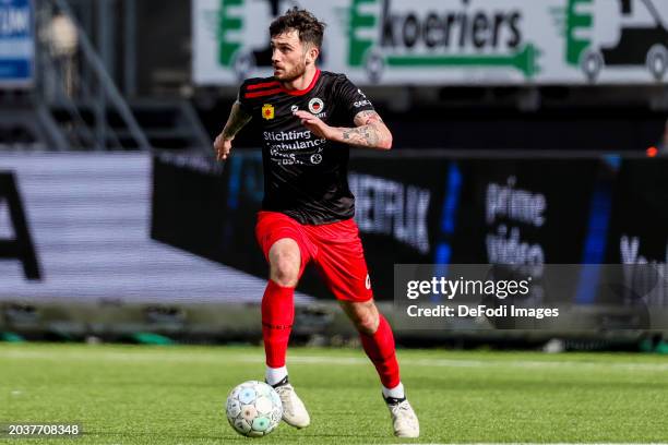 Troy Parrott of SBV Excelsior controls the ball during the Dutch Eredivisie match between Excelsior Rotterdam and Vitesse at Van Donge & De Roo...