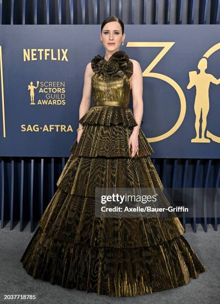 Rachel Brosnahan attends the 30th Annual Screen Actors Guild Awards at Shrine Auditorium and Expo Hall on February 24, 2024 in Los Angeles,...
