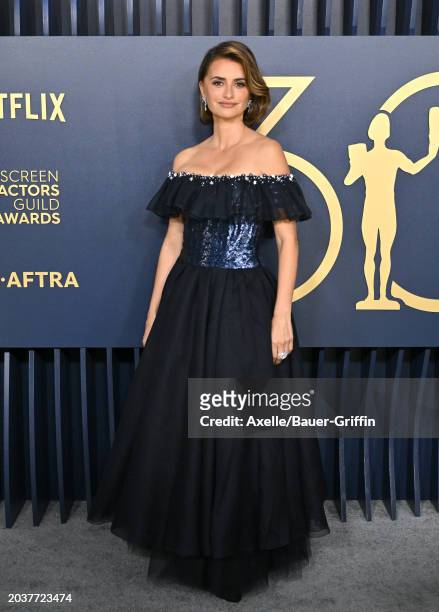 Penelope Cruz attends the 30th Annual Screen Actors Guild Awards at Shrine Auditorium and Expo Hall on February 24, 2024 in Los Angeles, California.