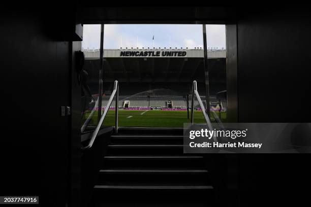 General view of St James' Park during the Women's National League Cup Semi Final between Newcastle United and Portsmouth at St. James' Park on...