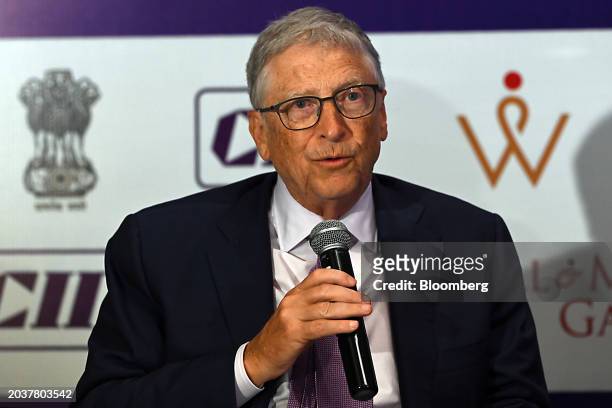 Bill Gates, co-chairman of the Bill and Melinda Gates Foundation, speaks at an event for the Alliance for Global Good Gender Equity and Equality in...