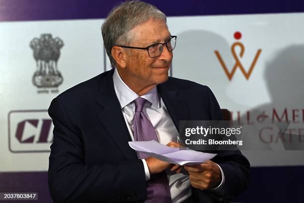 Bill Gates, co-chairman of the Bill and Melinda Gates Foundation, at an event for the Alliance for Global Good Gender Equity and Equality in New...