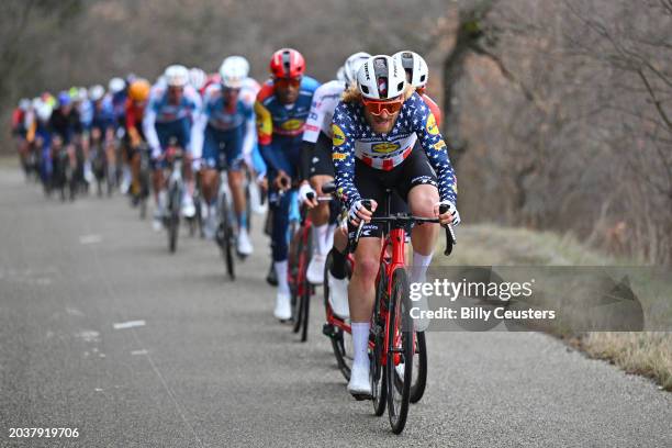 Quinn Simmons of The United States and Team Lidl - Trek competes during the 12th Drome Classic 2024, a 189km one day race from Etoile-sur-Rhone to...