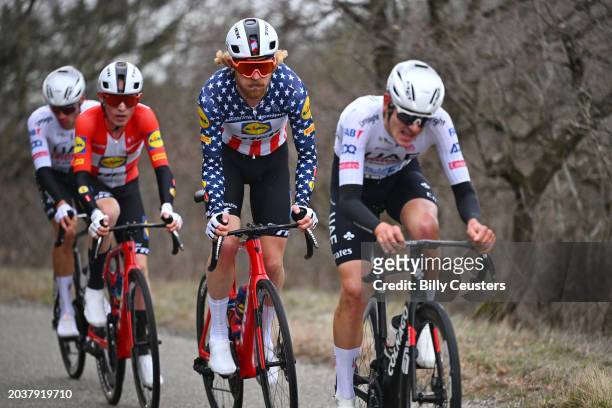 Quinn Simmons of The United States and Team Lidl - Trek competes during the 12th Drome Classic 2024, a 189km one day race from Etoile-sur-Rhone to...