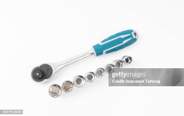 preset torque wrench isolated on white background. torque tools - torque wrench stock pictures, royalty-free photos & images