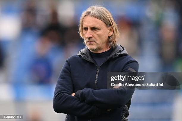 Davide Nicola head coach of Empoli FC looks on during the Serie A TIM match between US Sassuolo and Empoli FC - Serie A TIM at Mapei Stadium - Citta'...