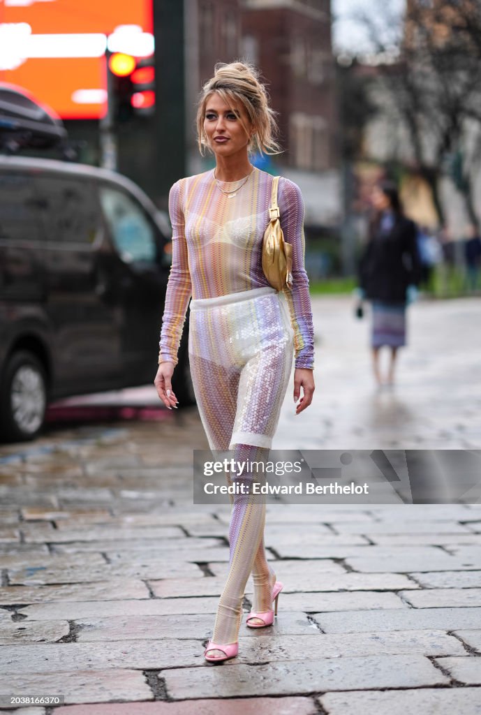 Street Style - Day 5 - Milan Fashion Week - Womenswear Fall/Winter 2024-2025