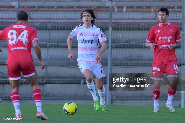 Martin Palumbo of Juventus in action during the Serie C Match between AC Perugia and Juventus Next Gen on February 25, 2024 in Perugia, Italy.