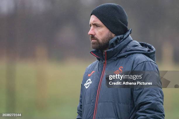 Alan Sheehan of Swansea City during the Swansea City AFC Training Session at Fairwood Training Ground on February 28, 2023 in Swansea, Wales.