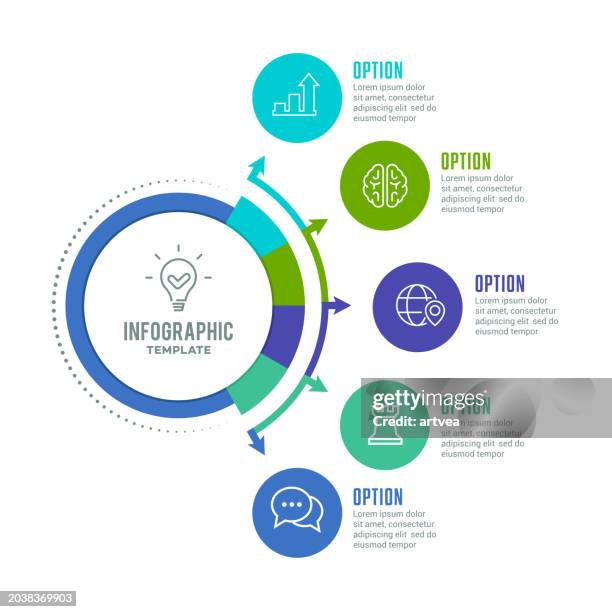 infografik-elemente - zahl fünf stock-grafiken, -clipart, -cartoons und -symbole