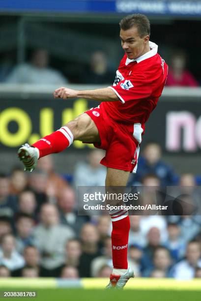 Szilard Nemeth of Middlesbrough running during the Premier League match between Everton and Middlesbrough at Goodison Park on September 19, 2004 in...