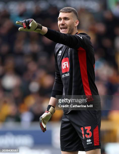 Ivo Grbicof Sheffield United during the Premier League match between Wolverhampton Wanderers and Sheffield United at Molineux on February 25, 2024 in...