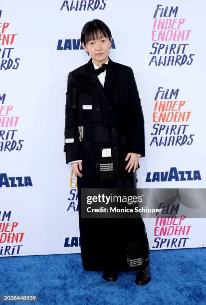 Celine Song attends the 2024 Film Independent Spirit Awards on February 25, 2024 in Santa Monica, California.