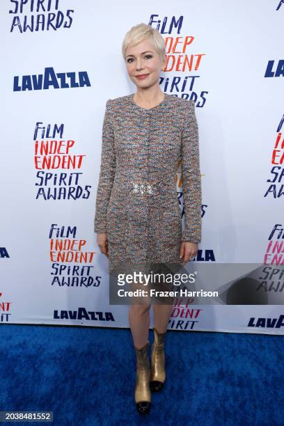 Michelle Williams attends the 2024 Film Independent Spirit Awards on February 25, 2024 in Santa Monica, California.