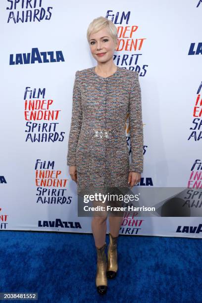 Michelle Williams attends the 2024 Film Independent Spirit Awards on February 25, 2024 in Santa Monica, California.