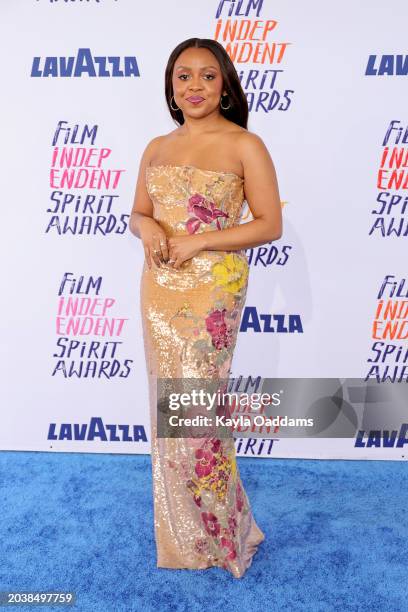 Quinta Brunson attends the 2024 Film Independent Spirit Awards on February 25, 2024 in Santa Monica, California.