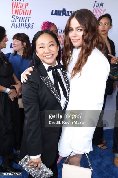 Stephanie Hsu and Molly Gordon attend the 2024 Film Independent Spirit Awards on February 25, 2024 in Santa Monica, California.