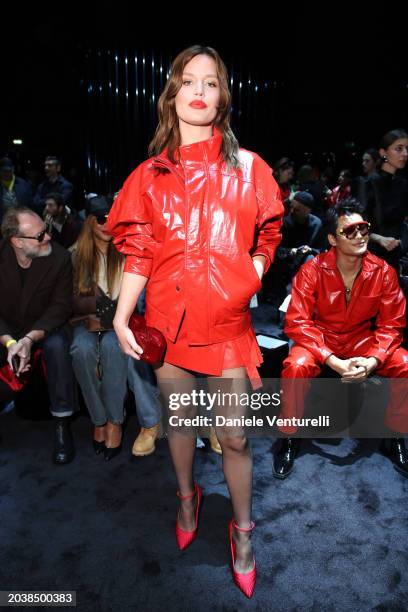 Georgia Jagger attends the Ferrari fashion show during the Milan Fashion Week Womenswear Fall/Winter 2024-2025 on February 24, 2024 in Milan, Italy.