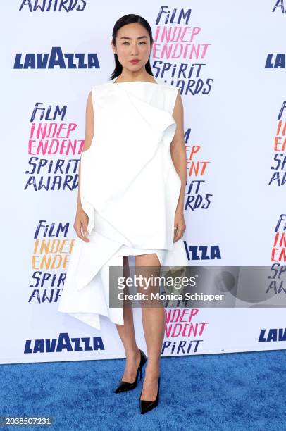 Greta Lee attends the 2024 Film Independent Spirit Awards on February 25, 2024 in Santa Monica, California.