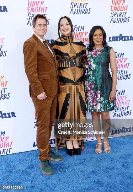 Josh Welsh, President, Film Independent, Lily Gladstone and Brenda Robinson, Film Independent Board Chair attends the 2024 Film Independent Spirit...