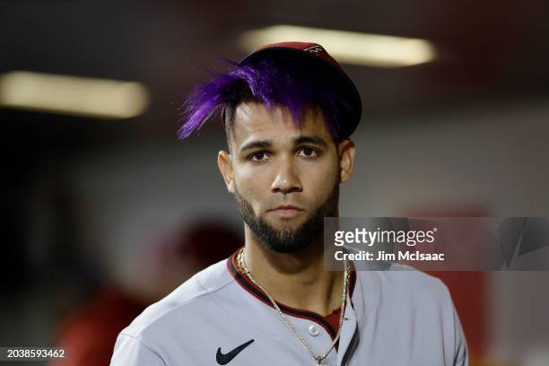 Lourdes Gurriel Jr. #12 of the Arizona Diamondbacks in action against the New York Mets at Citi Field on September 12, 2023 in New York City. The...