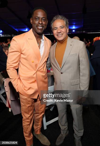 Sterling K. Brown and John Ortiz attend the 2024 Film Independent Spirit Awards on February 25, 2024 in Santa Monica, California.