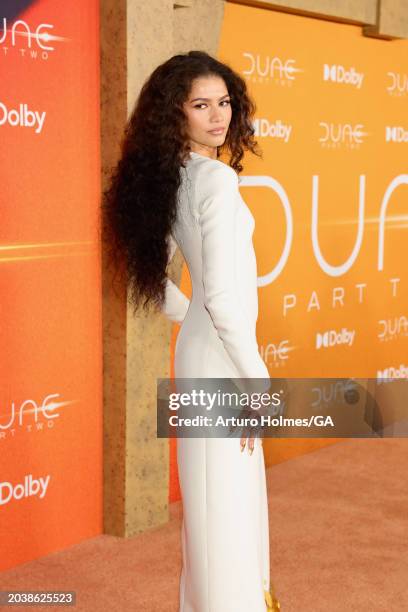 Zendaya attends the "Dune: Part Two" premiere at Lincoln Center on February 25, 2024 in New York City.