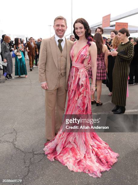 Chris Hardwick and Lydia Hearst attend the 2024 Film Independent Spirit Awards on February 25, 2024 in Santa Monica, California.