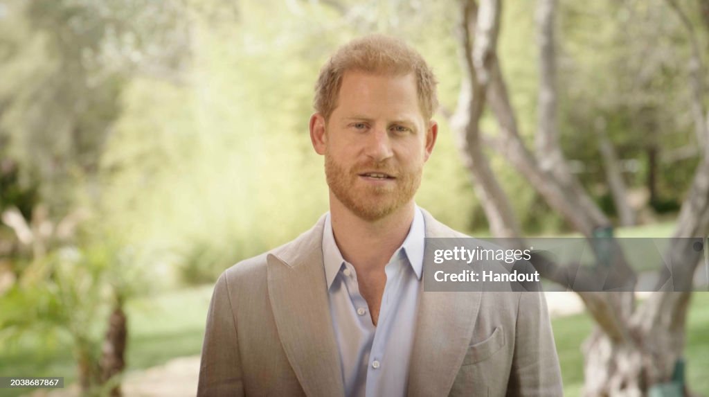 The Duke Of Sussex Makes on Screen Appearance At The Sport Gives Back Awards 2024