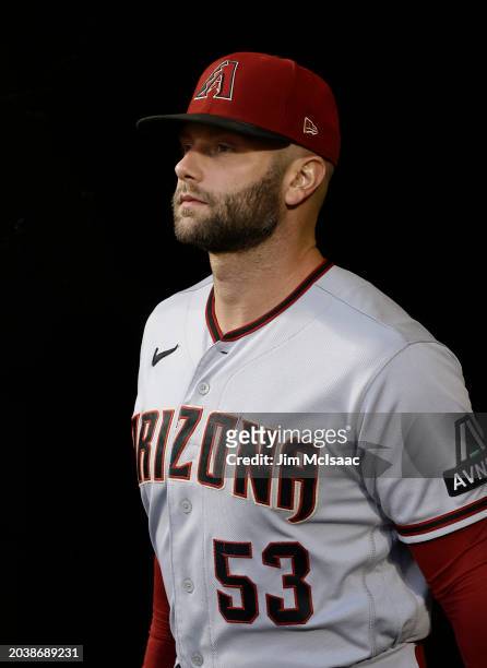 Christian Walker of the Arizona Diamondbacks in action against the New York Mets at Citi Field on September 12, 2023 in New York City. The Mets...