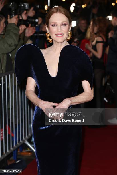 Julianne Moore attends the UK Premiere of "Mary & George" at Banqueting House on February 28, 2024 in London, England.
