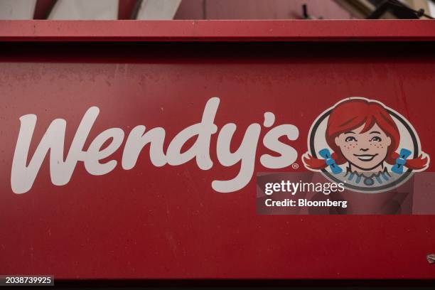Wendy's Co. Restaurant in New York, US, on Wednesday, Feb. 28, 2024. The fast-food chain has moved to clarify comments on its fourth-quarter earnings...
