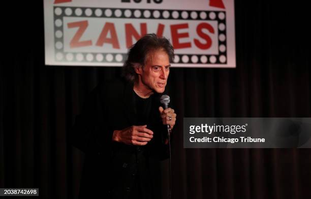 Richard Lewis performs at Zanies Comedy Club in Chicago on Jan. 17, 2018. Lewis died Tuesday, Feb. 27 at age 76.