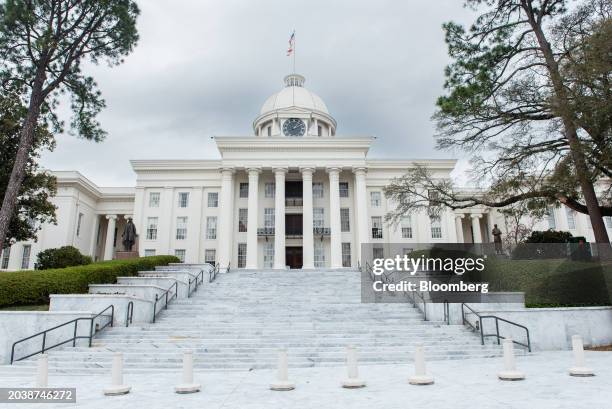 The Alabama State Capitol in Montgomery, Alabama, US, on Wednesday, Feb. 28, 2024. Alabama's fertility industry is under threat in the wake of a...