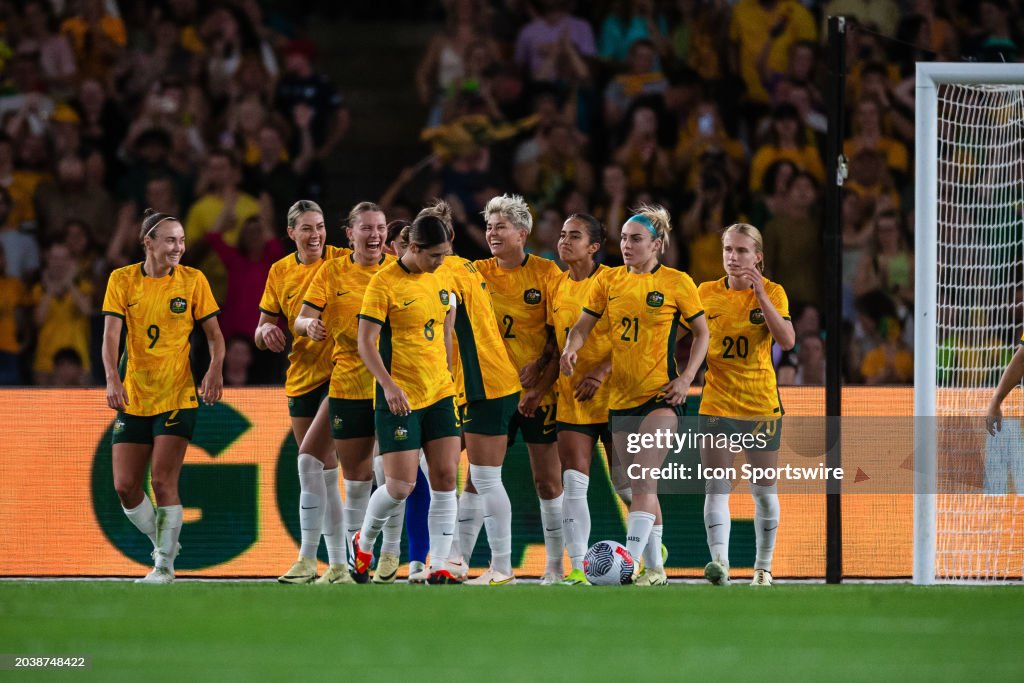 SOCCER: FEB 28 2024 AFC Women's Olympic Qualifying Tournament - CommBank Matildas v Uzbekistan