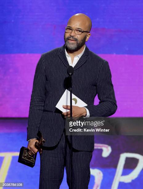 Jeffrey Wright accepts the Best Lead Performance award for “American Fiction” onstage during the 2024 Film Independent Spirit Awards on February 25,...