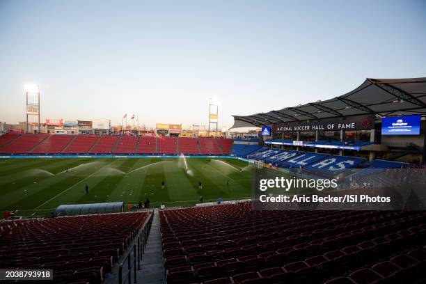 General view of Toyota Stadium before a game between San Jose Earthquakes and FC Dallas at Toyota Stadium on February 24, 2024 in Frisco, TX.