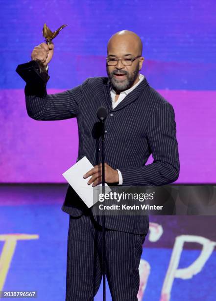 Jeffrey Wright accepts the Best Lead Performance award for “American Fiction” onstage during the 2024 Film Independent Spirit Awards on February 25,...