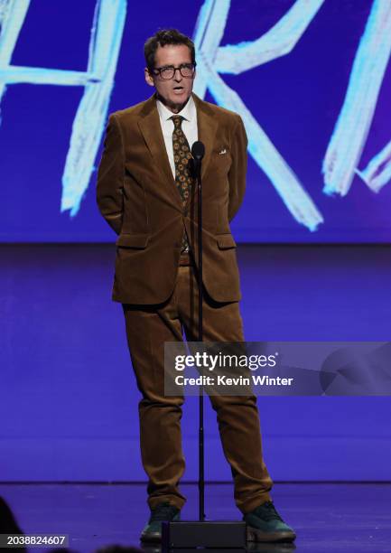 Josh Welsh, President of Film Independent, speaks onstage during the 2024 Film Independent Spirit Awards on February 25, 2024 in Santa Monica,...