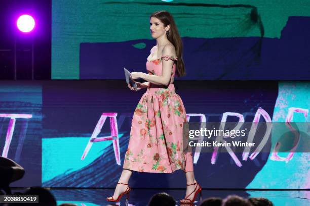 Anna Kendrick speaks onstage during the 2024 Film Independent Spirit Awards on February 25, 2024 in Santa Monica, California.
