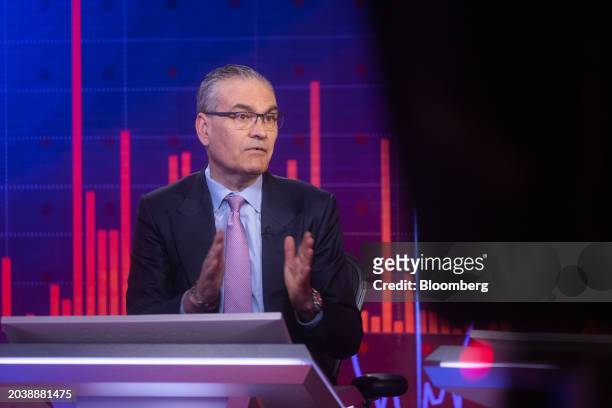 Brian McNamara, chief executive officer of Haleon Plc, during a Bloomberg Television interview in London, UK, on Thursday, Feb. 29, 2024. Haleon...