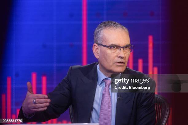 Brian McNamara, chief executive officer of Haleon Plc, during a Bloomberg Television interview in London, UK, on Thursday, Feb. 29, 2024. Haleon...