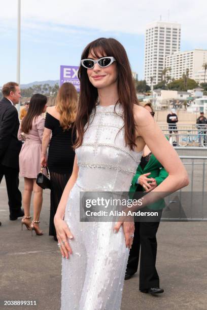 Anne Hathaway attends the 2024 Film Independent Spirit Awards on February 25, 2024 in Santa Monica, California.