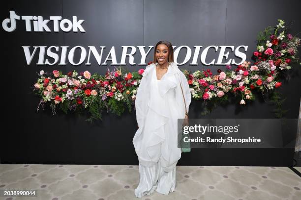 Jackie Aina attends TikTok's Visionary Voices Black Hollywood Brunch on February 25, 2024 in Los Angeles, California.