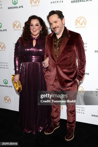 Melissa McCarthy and Ben Falcone attend the 35th Annual Producers Guild Awards at The Ray Dolby Ballroom on February 25, 2024 in Hollywood,...